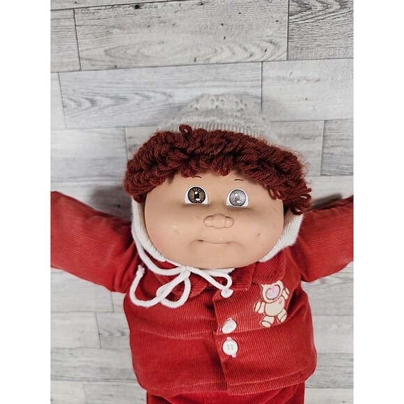 Vintage Cabbage Patch Kids Doll 1983 Red Corduroy Outfit 16" CBK 80s - Picture 4 of 14